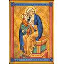 Icon of the sitted Virgin et the Child Jesus of Jouques