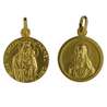 Scapular medal gold plated - 18 mm