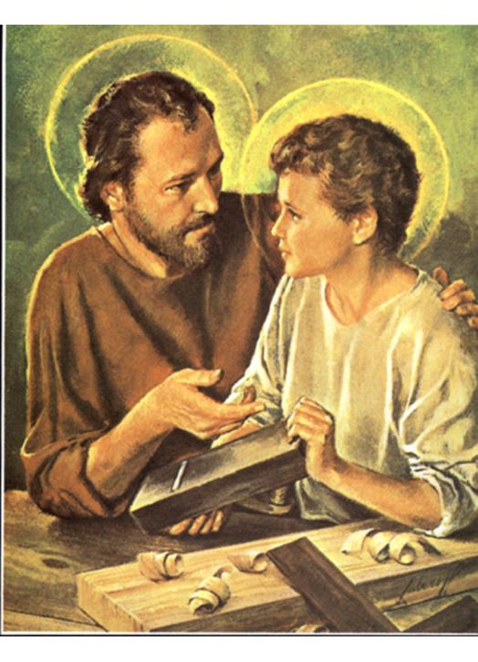 Saint Joseph ouvrier avec l'Enfant Jésus