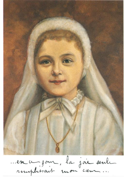 Saint Thérèse on her First Communion day (8 May 1884)