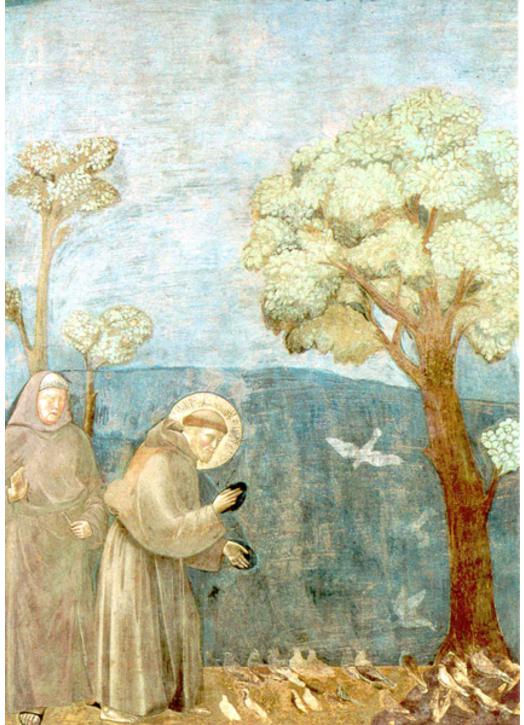 Saint Francis of Assisi preaching to the birds Saint Francis of Assisi preaching to the birds