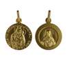 Scapular medal gold plated - 18 mm