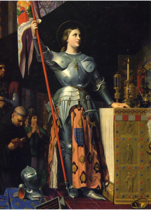 Santa Juana de Arco en la consagración del rei Carlos VII