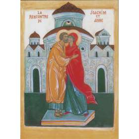 The meeting of St Joachim and St Anne
