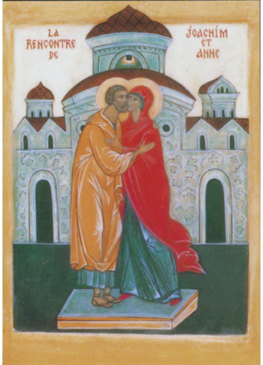 The meeting of St Joachim and St Anne