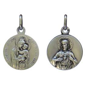 Scapular medal silver plated - 18 mm