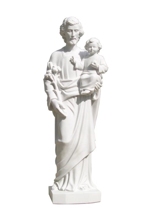 Saint Joseph, 60 cm, Rebuilt marble