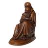 Statue de la Vierge assise, 20 cm (Vue de dos en biais)