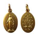 Miraculous medal, solid gold - 17 mm