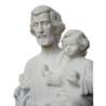 Statue de saint Joseph, 60 cm (Gros plan sur les visages de saint Joseph et l'Enfant-Jésus)