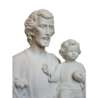 Saint Joseph, 60 cm, Rebuilt marble (Gros plan sur les visages)