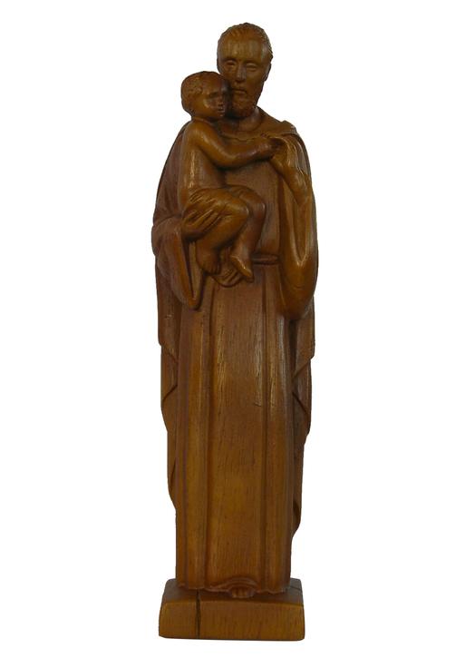 Vente Statue de saint Joseph, bois clair 20 cm (Vue de face)