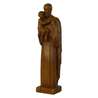 Statue de saint Joseph, bois clair 20 cm (Vue du profil gauche en biais)