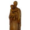 Statue de saint Joseph, bois clair 20 cm (Vue rapprochée de la vue de face)