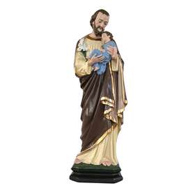 Statue de saint Joseph, polychrome 40 cm (Vue de face)