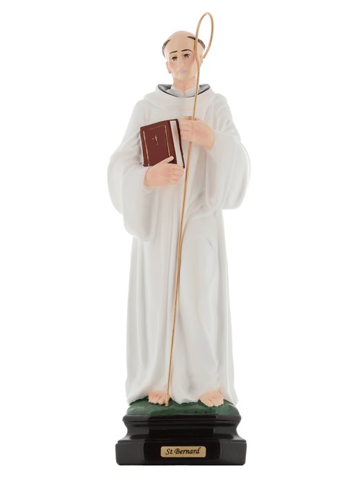 Statue de Saint Bernard, 36 cm (Vue de face)