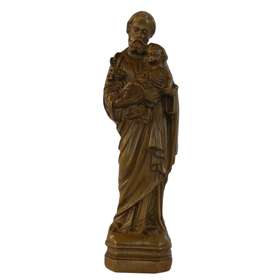 Statue of the saint Joseph, statlight wood 15 cm (Vue de face)