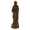 Statue de saint Joseph, bois clair 15 cm (Vue en biais du profil gauche)