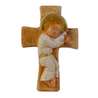 El Niño Jesús acostado sobre la cruz (polícromo), 12,3 cm  (Vue de face)