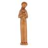 Statue de la Vierge Mère auréolée en bois clair, 20 cm (Vue de face)