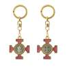 Enamel Saint Benedict keychain