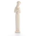 Statue de la Vierge Mère auréolée en ton pierre, 20 cm