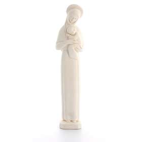 Statue of the Virgin haloed Mother, color hones, 20 cm (Vue de face)