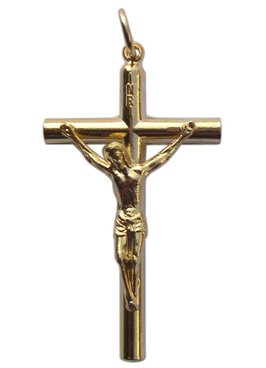 Croix pendentif dorée