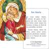 Carte-prière Vierge de Tendresse avec l'Ave Maria (Recto-verso)