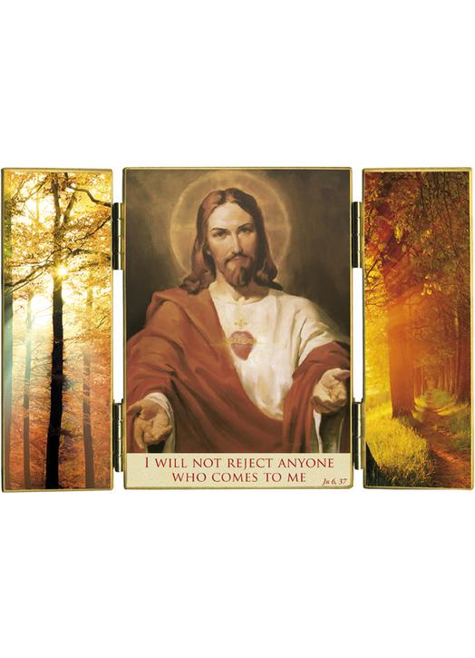 The Sacred Heart and light of autumn