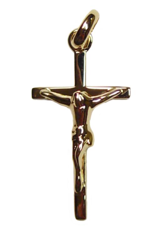 Croix pendentif plaqué or