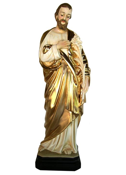 Statue de saint Joseph au lys, 32 cm (Vue de face)