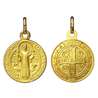 Medal of Saint Benedict solid gold 18-carat - 16 mm