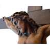Christ on pedestal base, 50 cm (Gros plan du visage en biais)