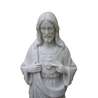 Sacred Heart, reconstituted marble, 37 cm (Gros plan sur le buste)