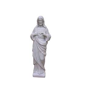 Sacred Heart, reconstituted marble, 37 cm (Vue de face)