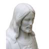 Sacred Heart, reconstituted marble, 37 cm (Vue du profil droit du visage en biais)