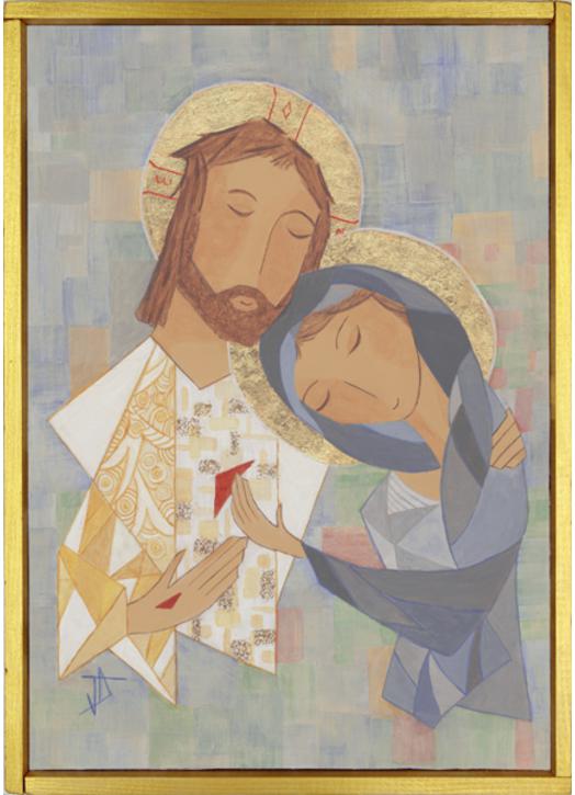 Icône Marie et Jésus ressuscité