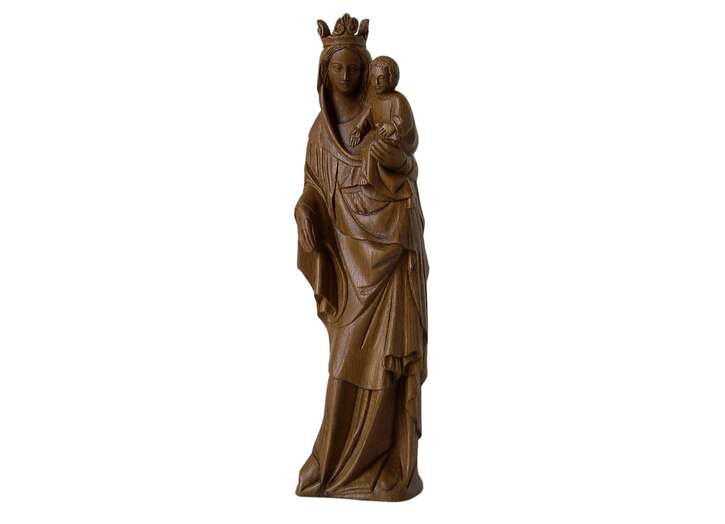 Statue of the crowned Virgin Mary, 44 cm (Vue de face)