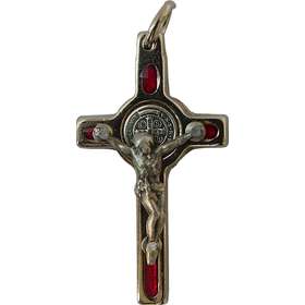 Cross-pendentive of saint Benoit - red