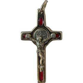 Cross-pendentive of saint Benoit - red