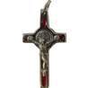 Croix-pendentif de saint Benoît rouge