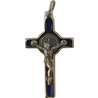 Croix-pendentif de saint Benoît - bleu