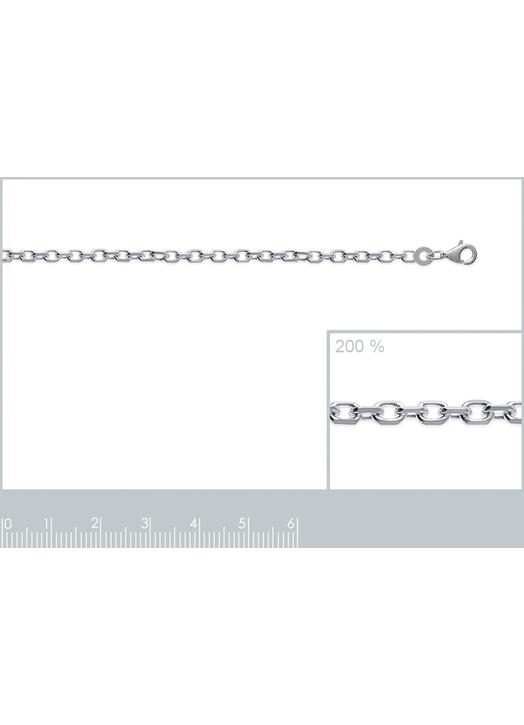 Chain with link "convict", silver plated - 60 cm