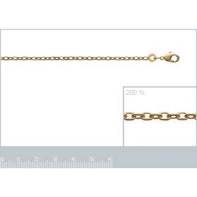Chain  with link "convict", gold plated metal - 50 cm