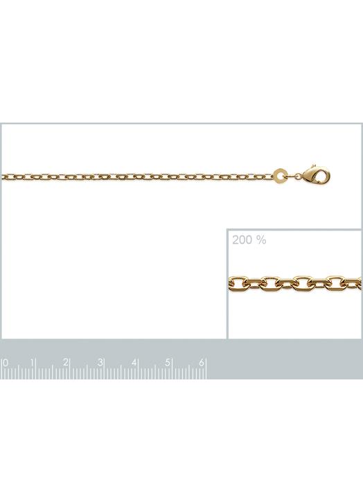 Chain  with link "convict", gold plated metal - 50 cm