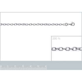 Chain with link "convict", silver plated - 50 cm