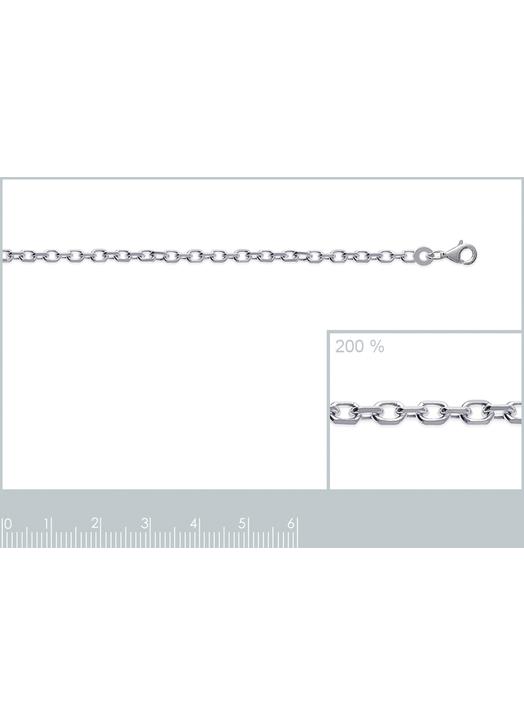 Chain with link "convict", silver plated - 50 cm