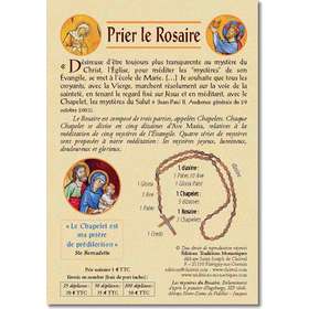 Dépliant couleurs sur les 20 mystères du rosaire.