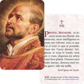 Card-prayer of Saint Ignatius of Loyola (Recto-Verso)